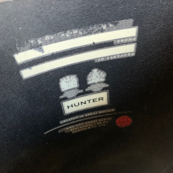 Short Black Gloss Hunter Rain Boots - Picture 8 of 9